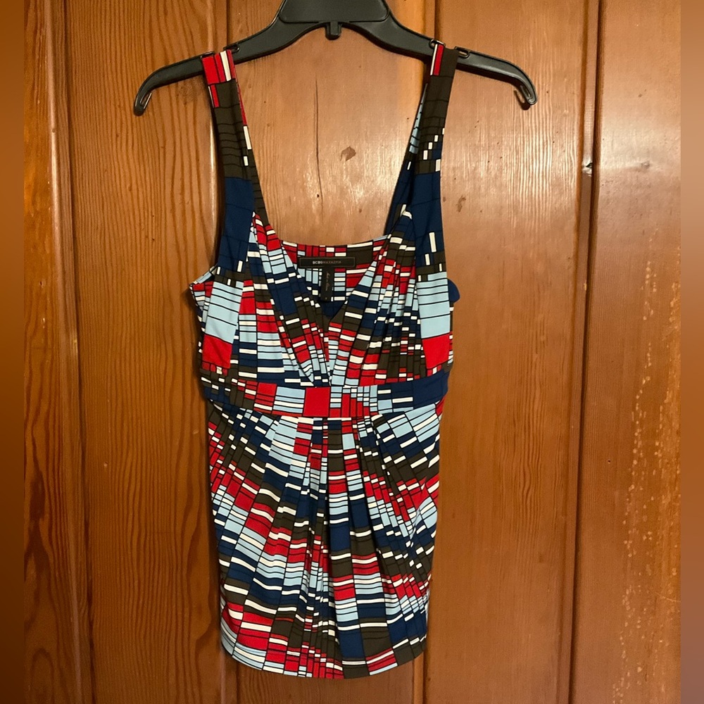 BCBG Maxazria Red White & Blue Summer Top Size Small #2325